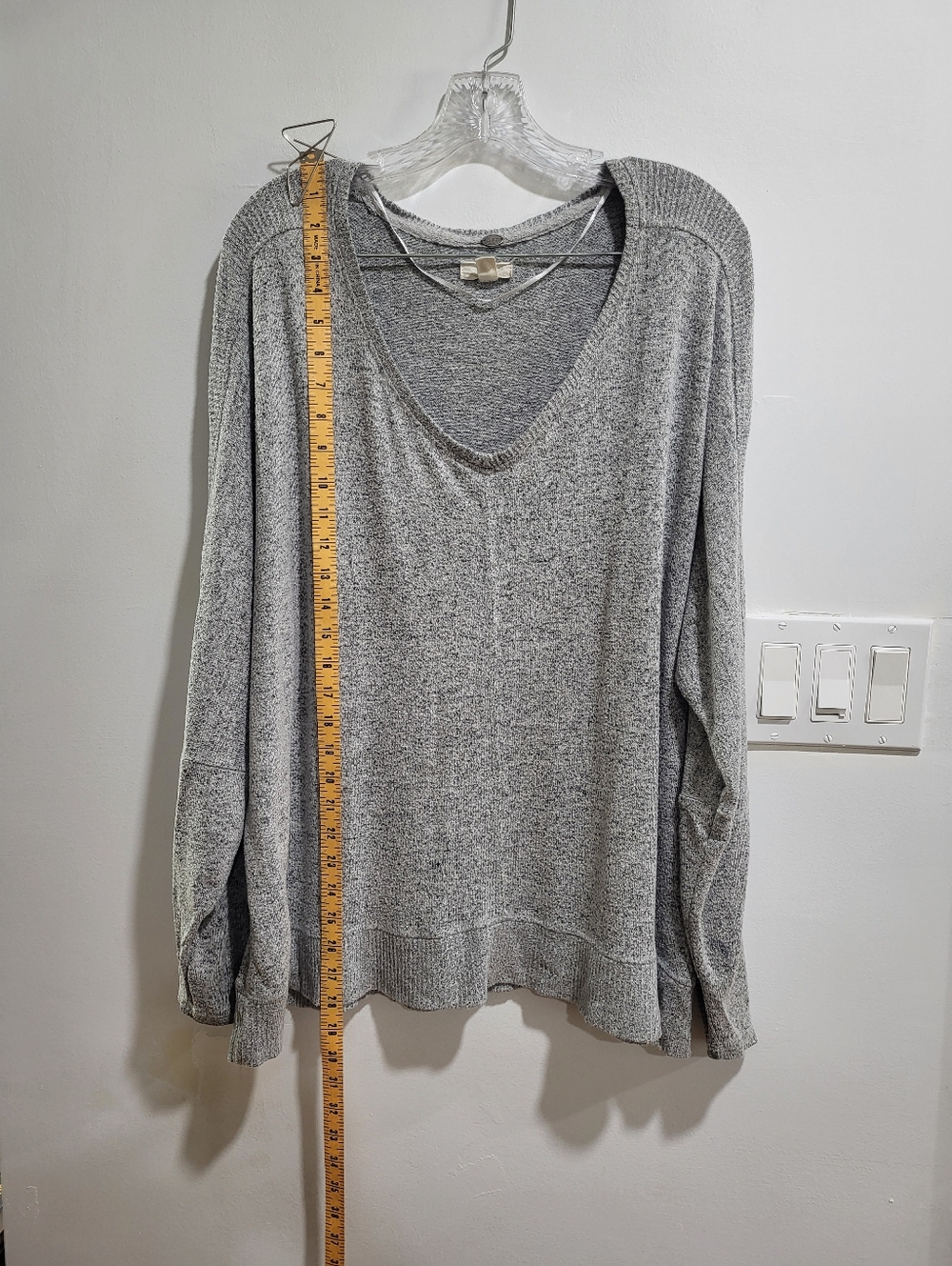 Cupio Soft Knit Gray V-Neck Sweater | Cozy Everyday Top